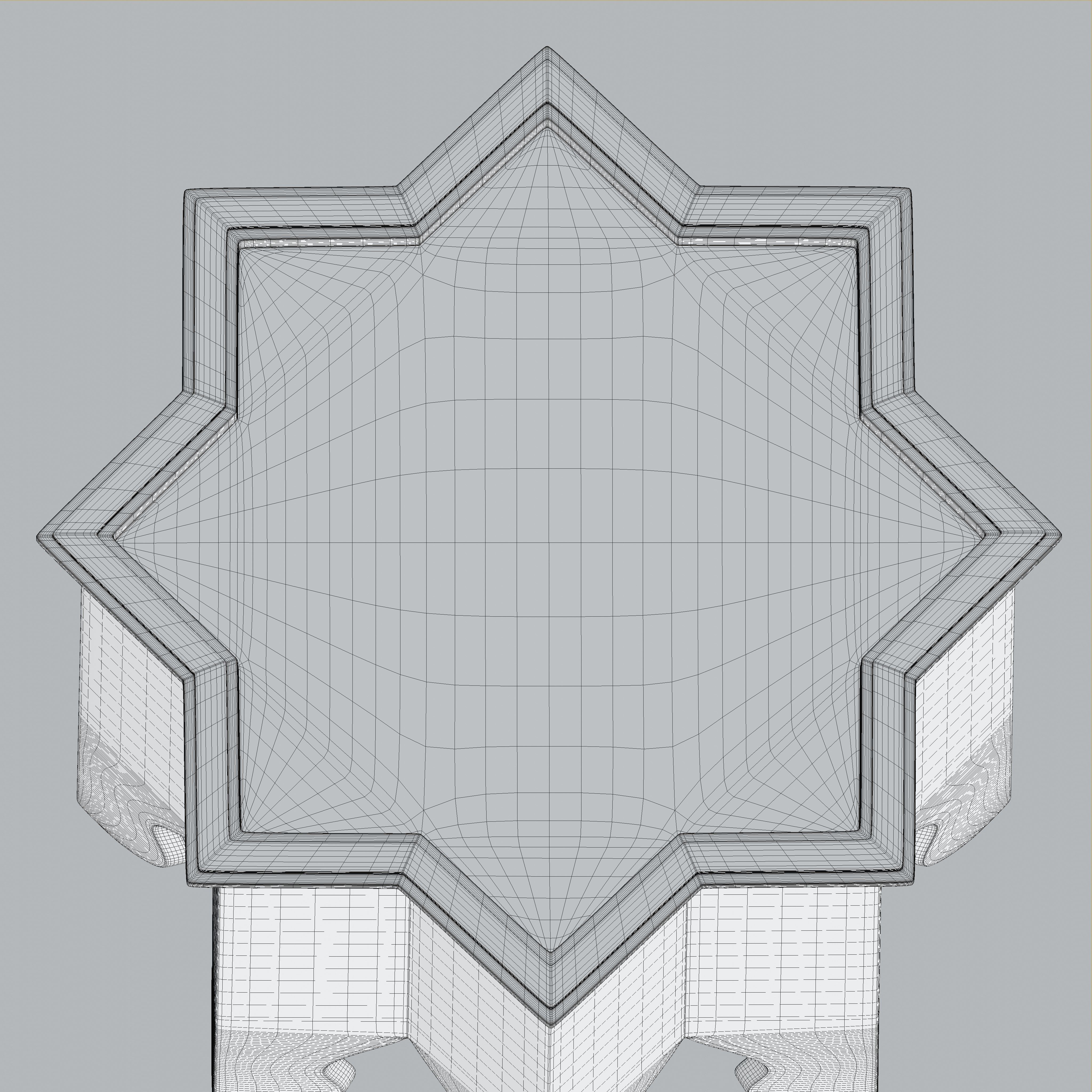 Moroccan star table 3D model_5