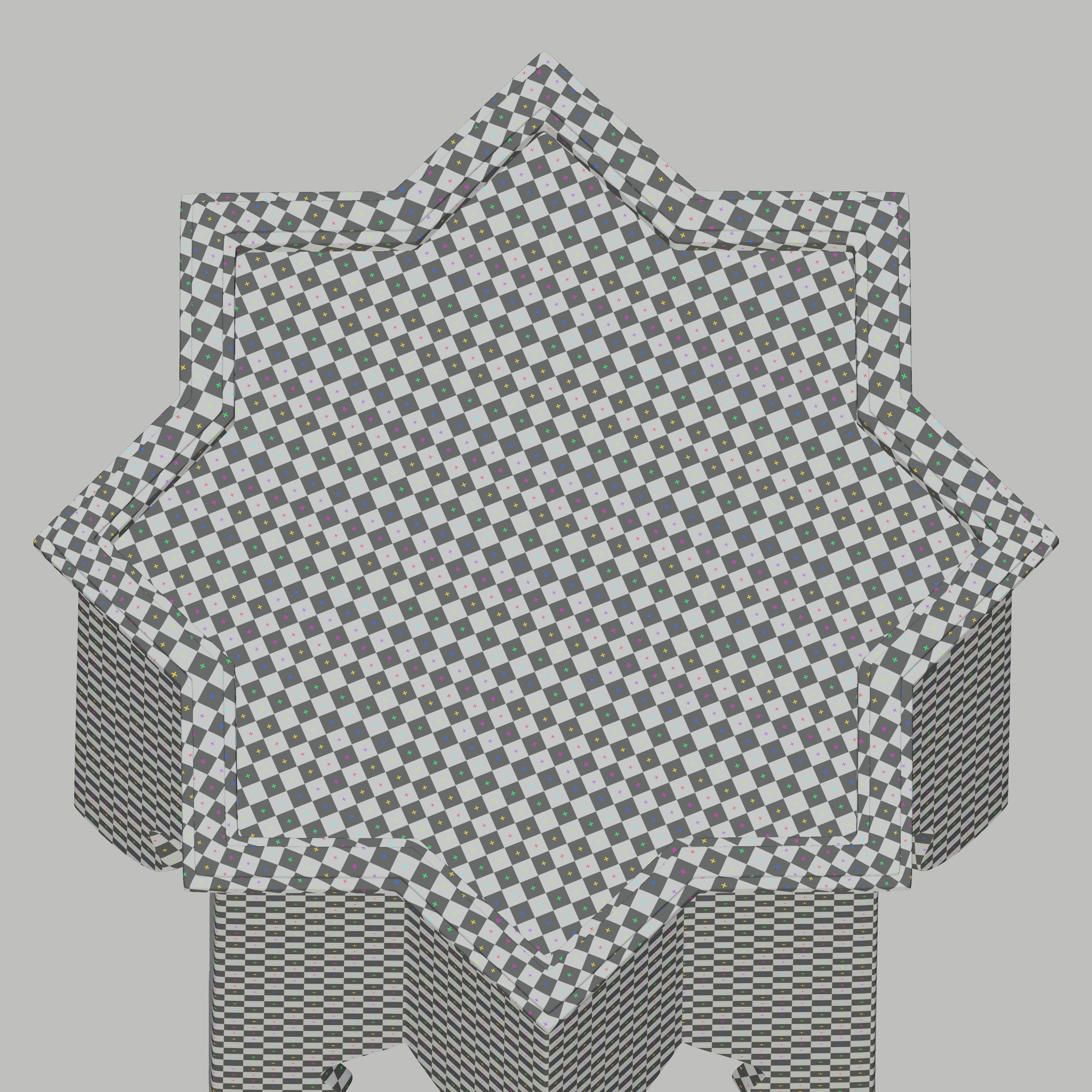 Moroccan star table 3D model_9