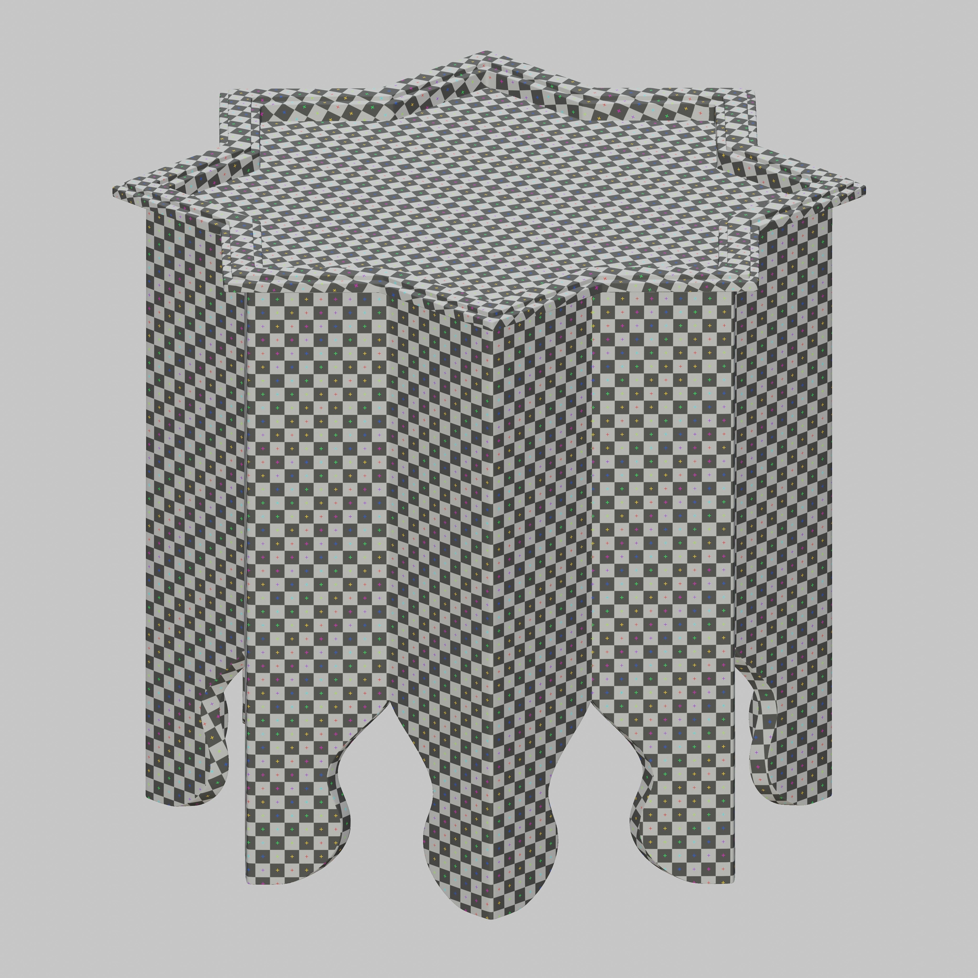 Moroccan star table 3D model_8