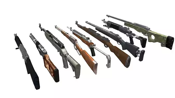 Free Pubg Style Snipers Pack For Download Free low-poly 3D model
