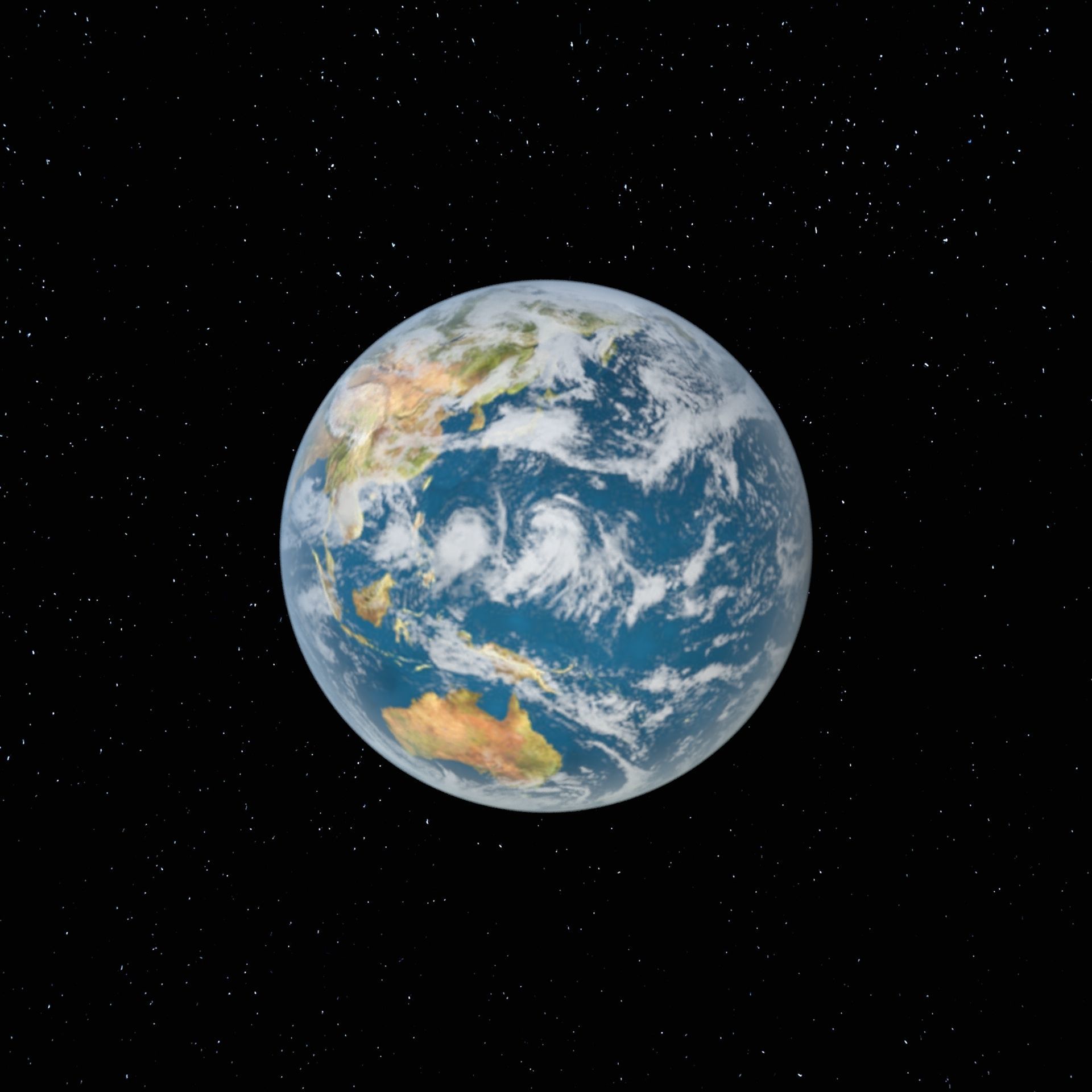 Planet Earth Low-poly 3D model_5