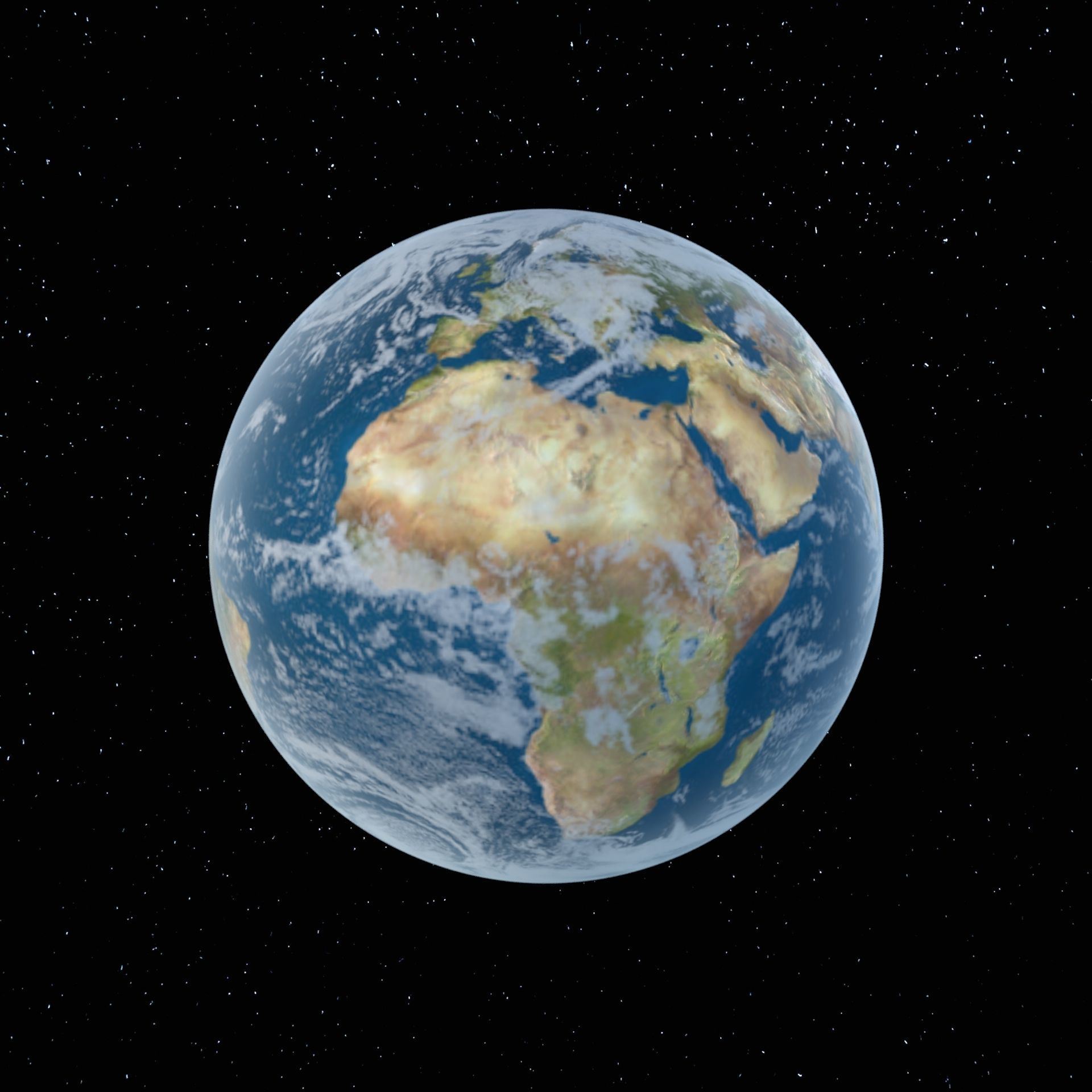 Planet Earth Low-poly 3D model_7