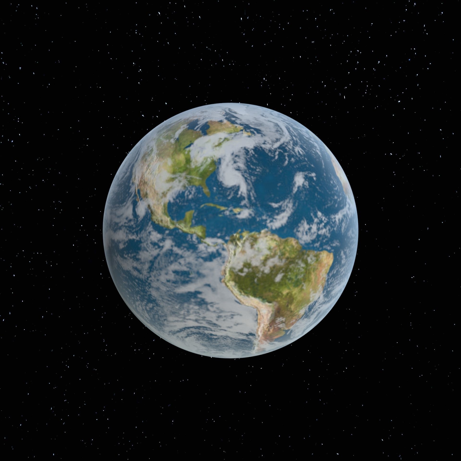 Planet Earth Low-poly 3D model_6