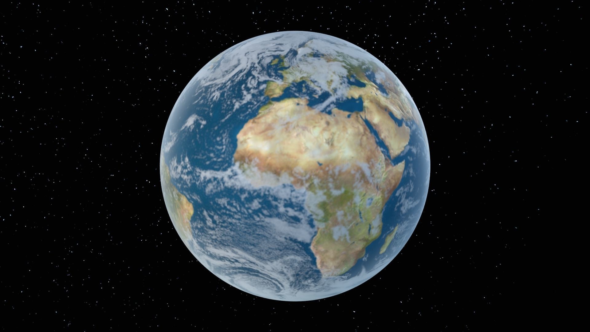 Planet Earth Low-poly 3D model_3