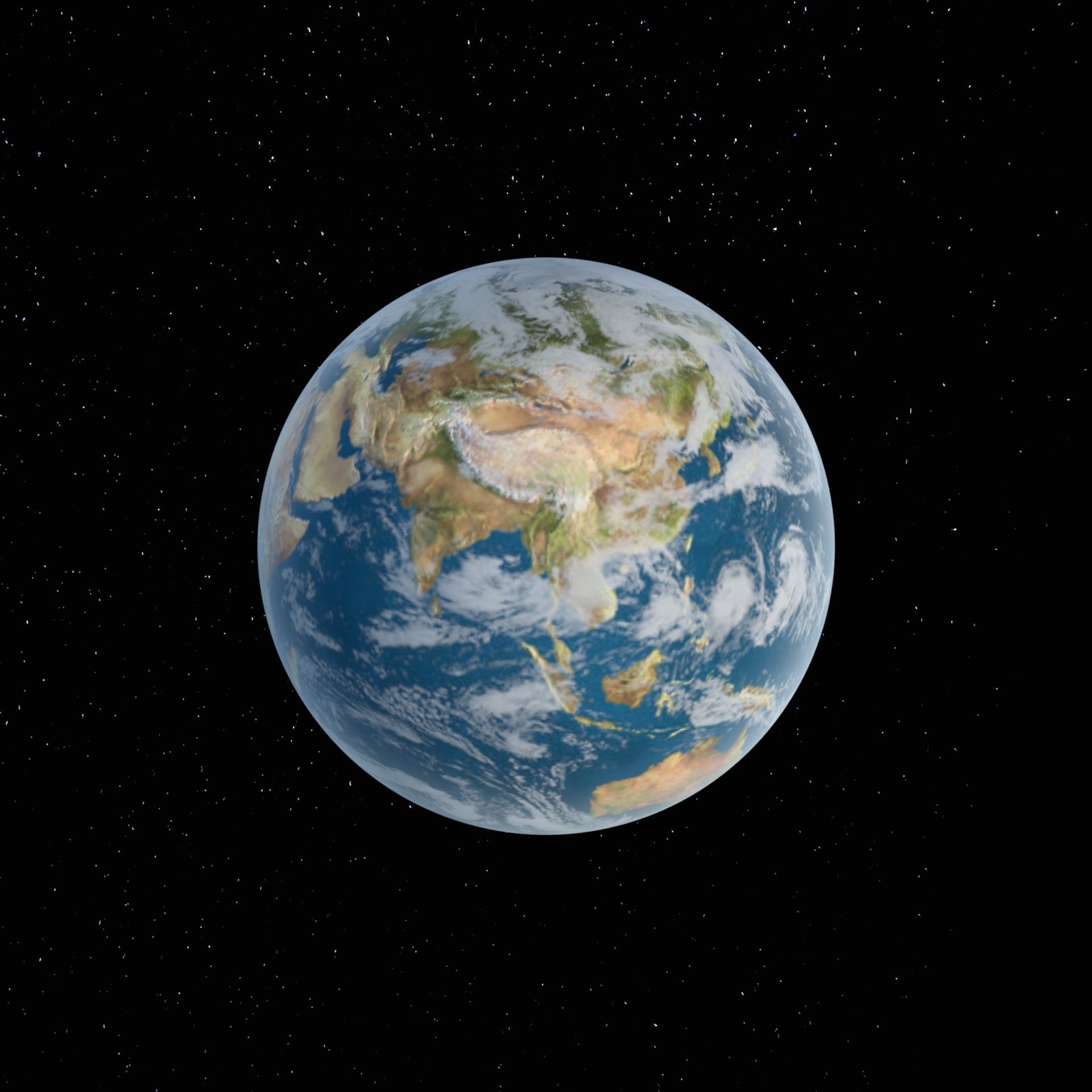 Planet Earth Low-poly 3D model_4