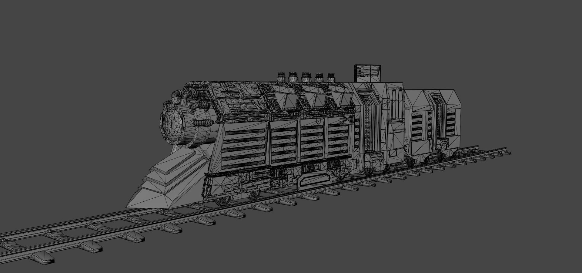 Armored Train Kitbash Unreal Engine Asset  Low-poly 3D model_14