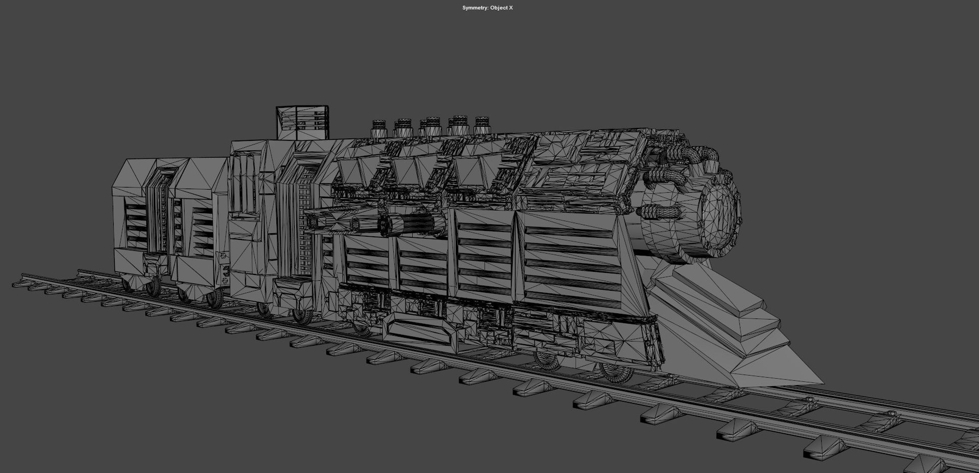 Armored Train Kitbash Unreal Engine Asset  Low-poly 3D model_13