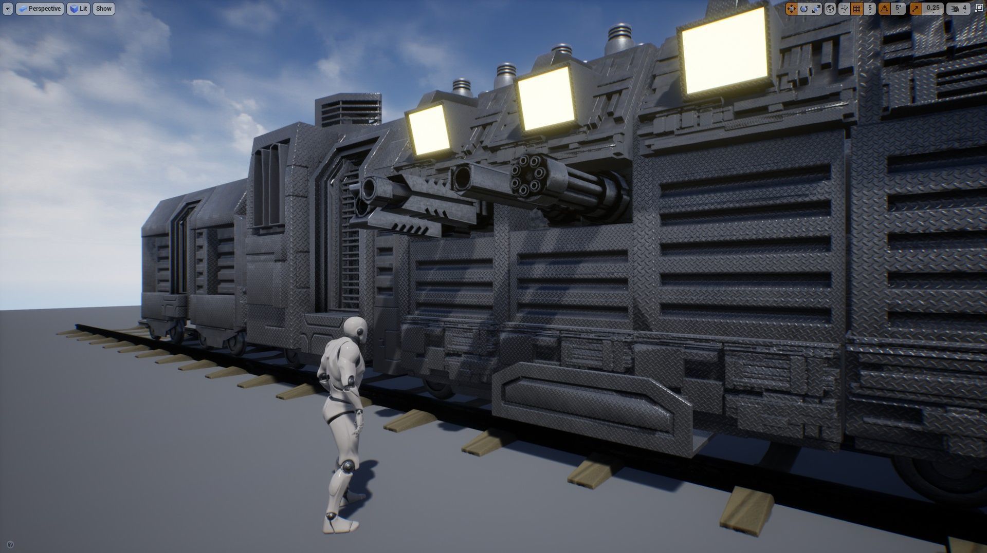 Armored Train Kitbash Unreal Engine Asset  Low-poly 3D model_2