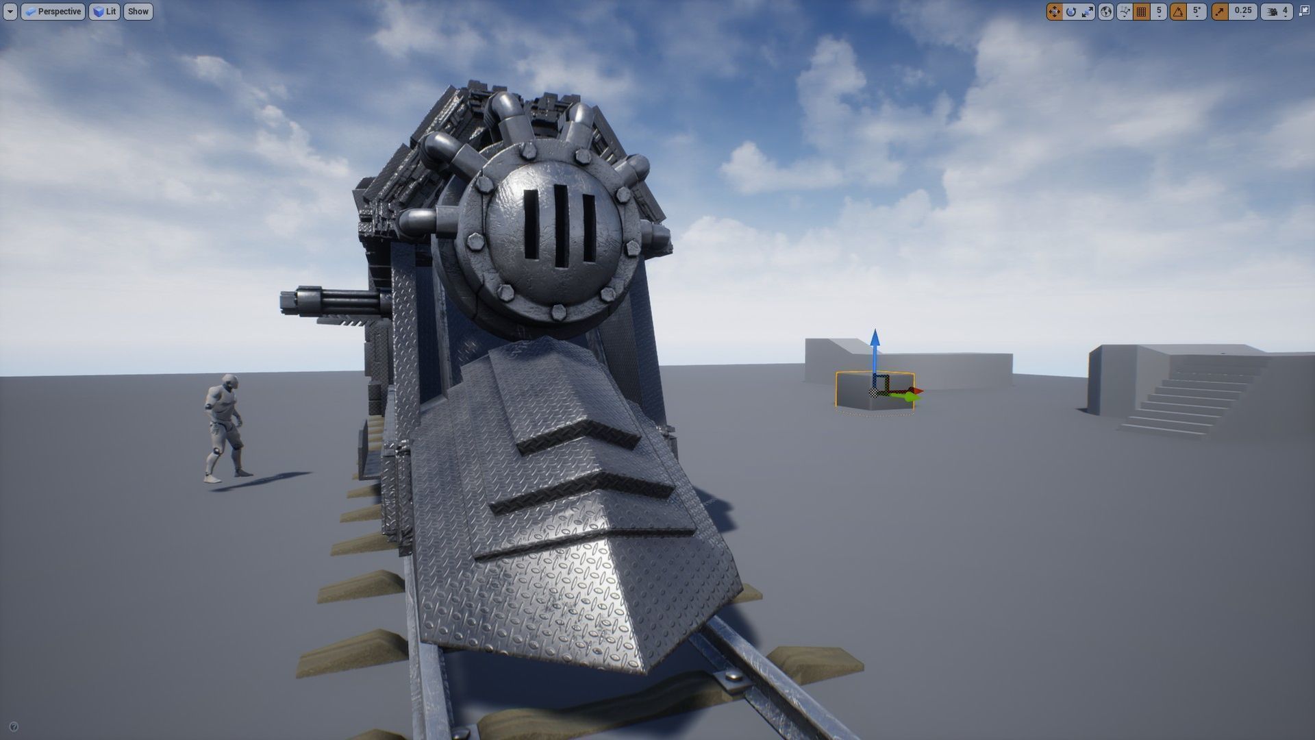 Armored Train Kitbash Unreal Engine Asset  Low-poly 3D model_4