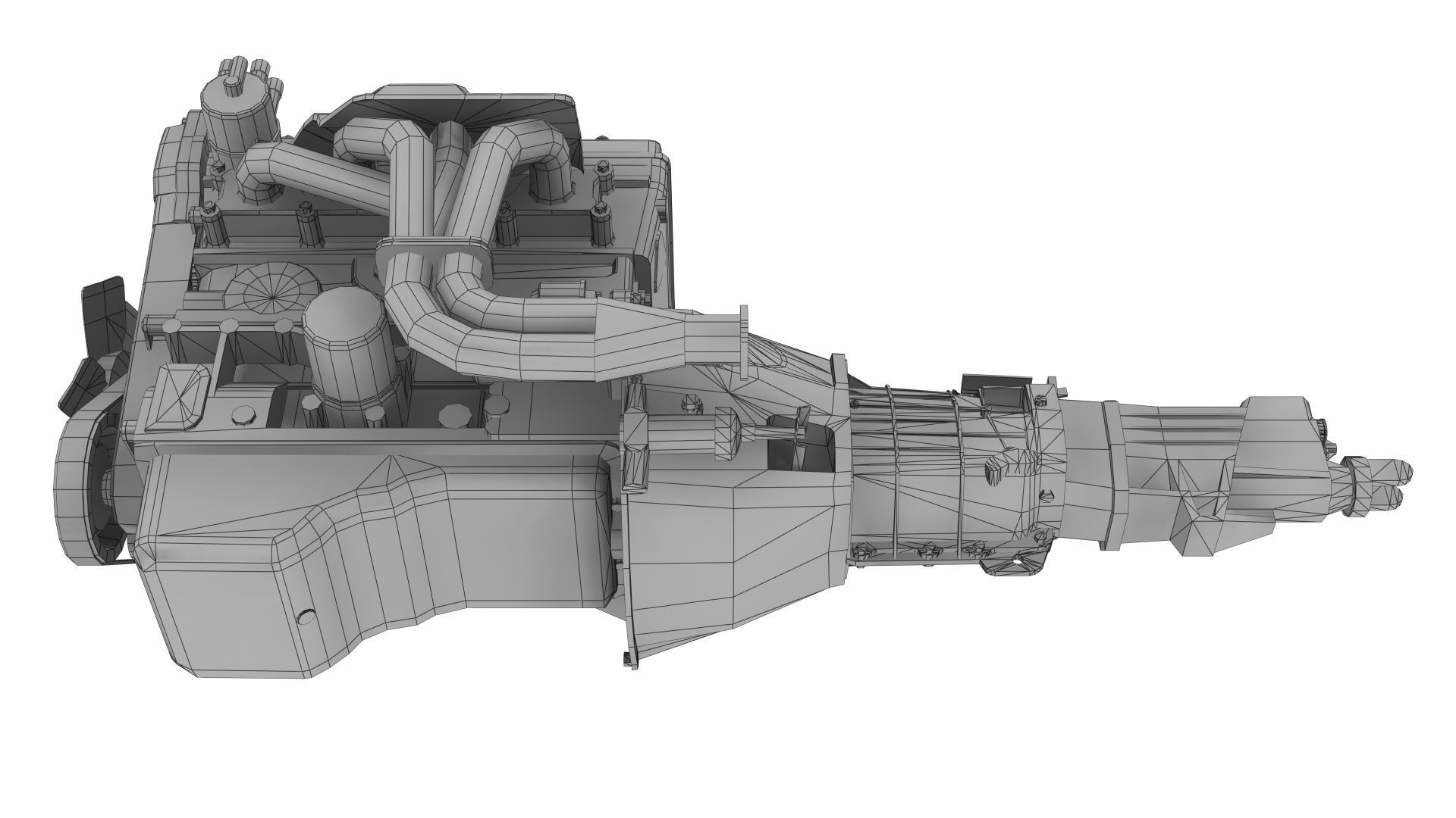 Toyota 4AGE Redtop engine Low-poly 3D model_12