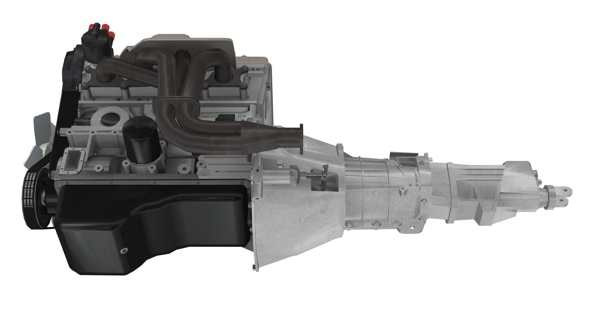 Toyota 4AGE Redtop engine Low-poly 3D model_10