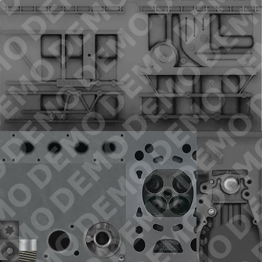 Toyota 4AGE Redtop engine Low-poly 3D model_19