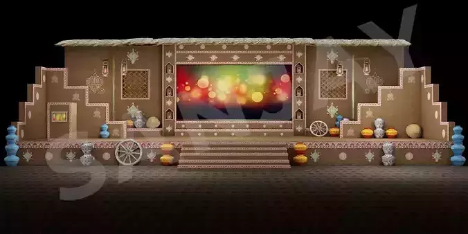 Rajasthani Theme Stage 3D model