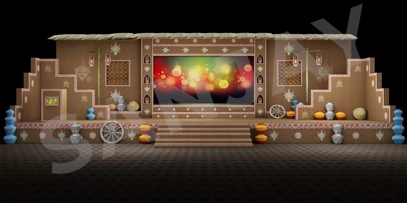 Rajasthani Theme Stage 3D model_0