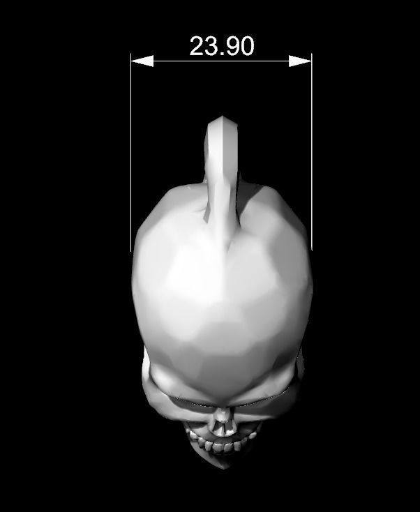 Skull pendant necklaces 3D print model_2