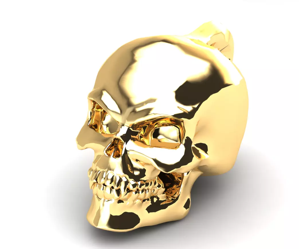 Skull pendant necklaces 3D print model_0