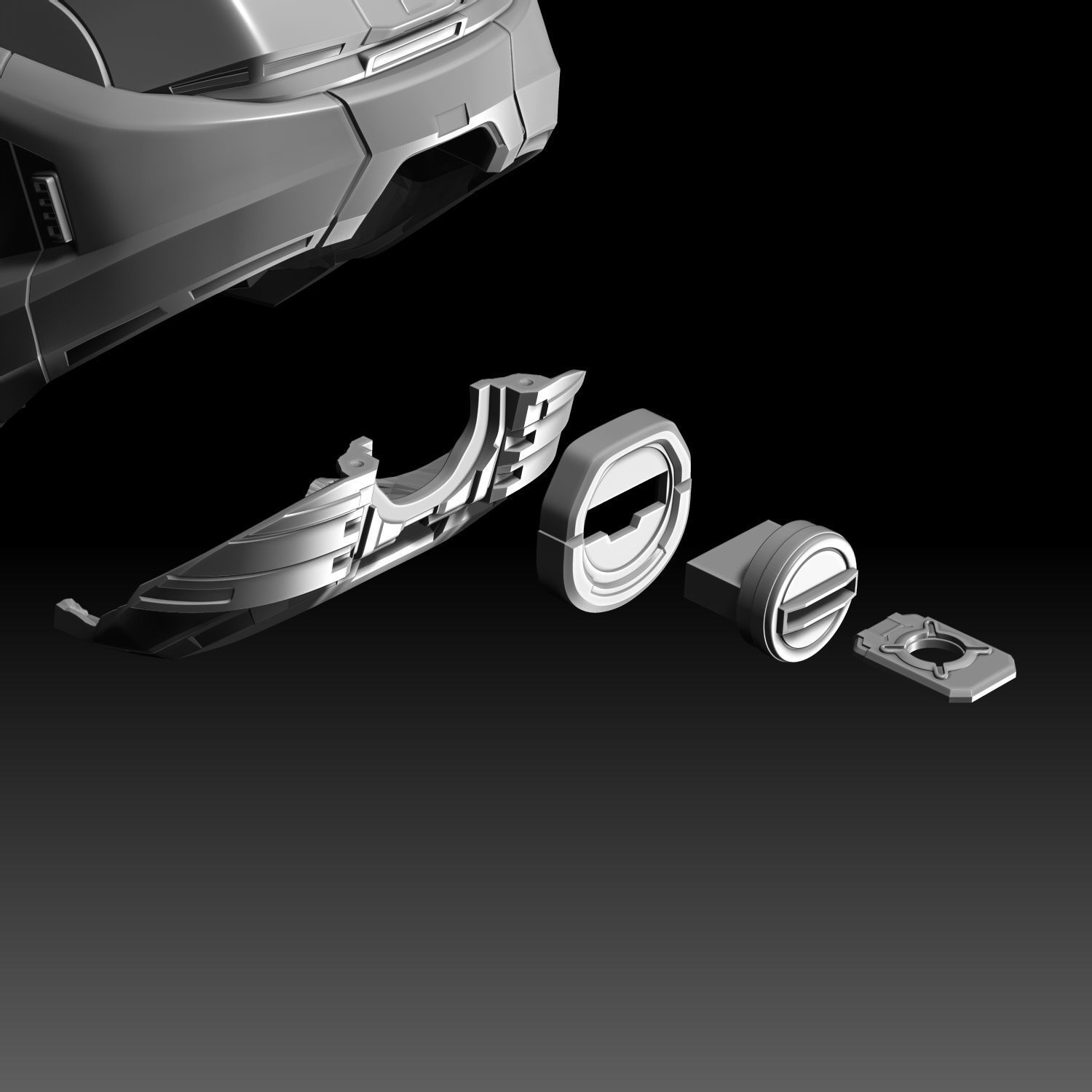 Master Chief Helmet Halo Infinite Fanmade 3D Printable Model 3D print model_7