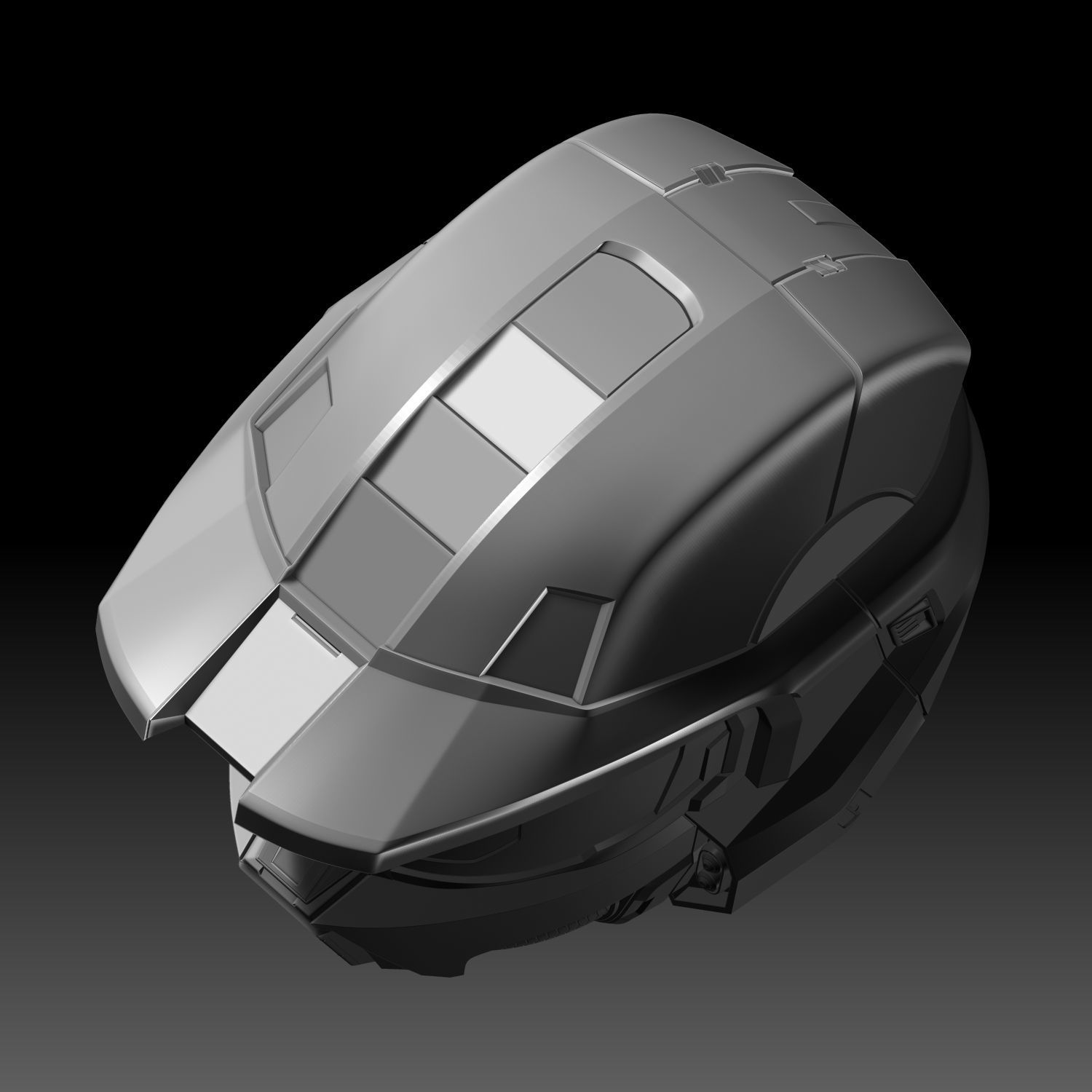 Master Chief Helmet Halo Infinite Fanmade 3D Printable Model 3D print model_5