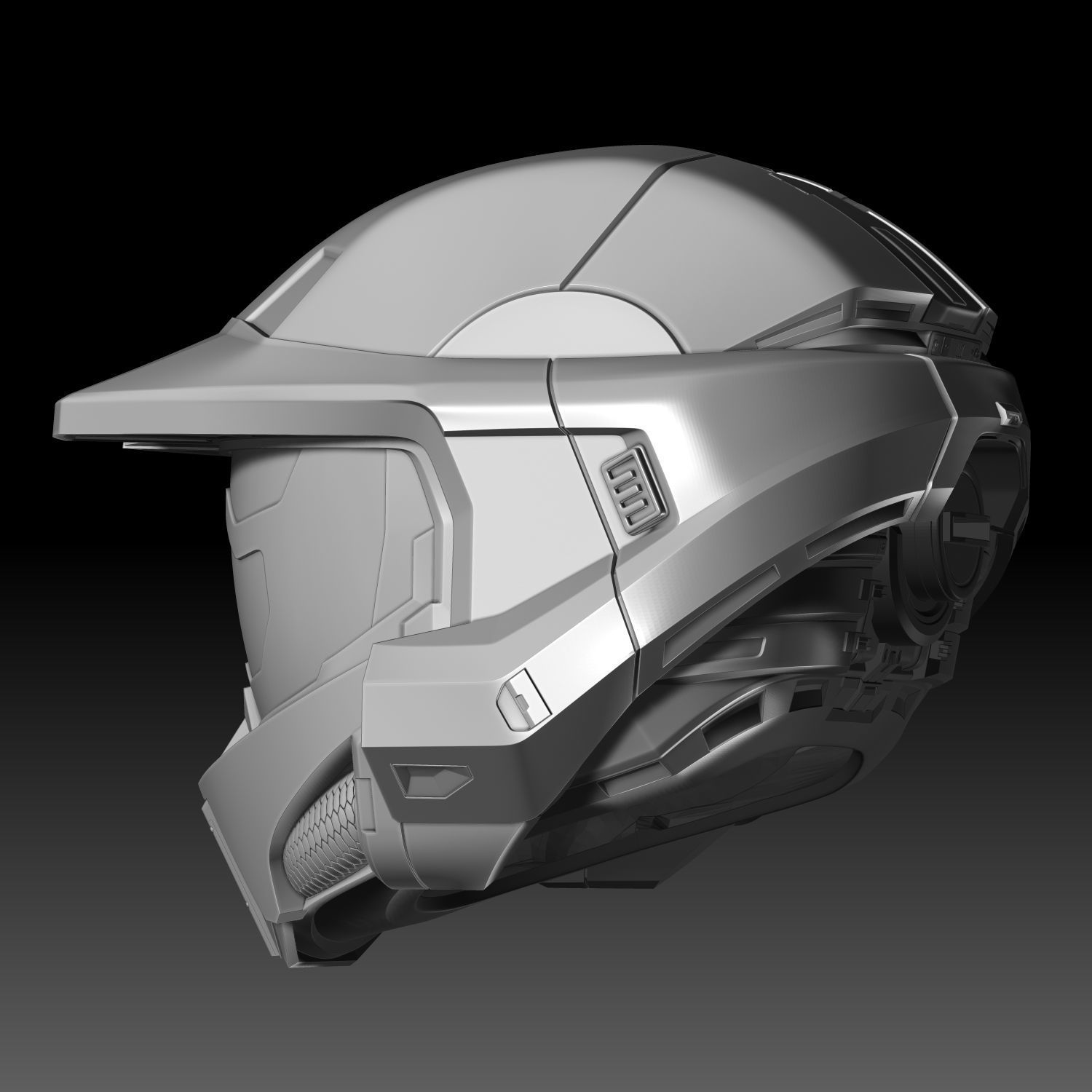 Master Chief Helmet Halo Infinite Fanmade 3D Printable Model 3D print model_2