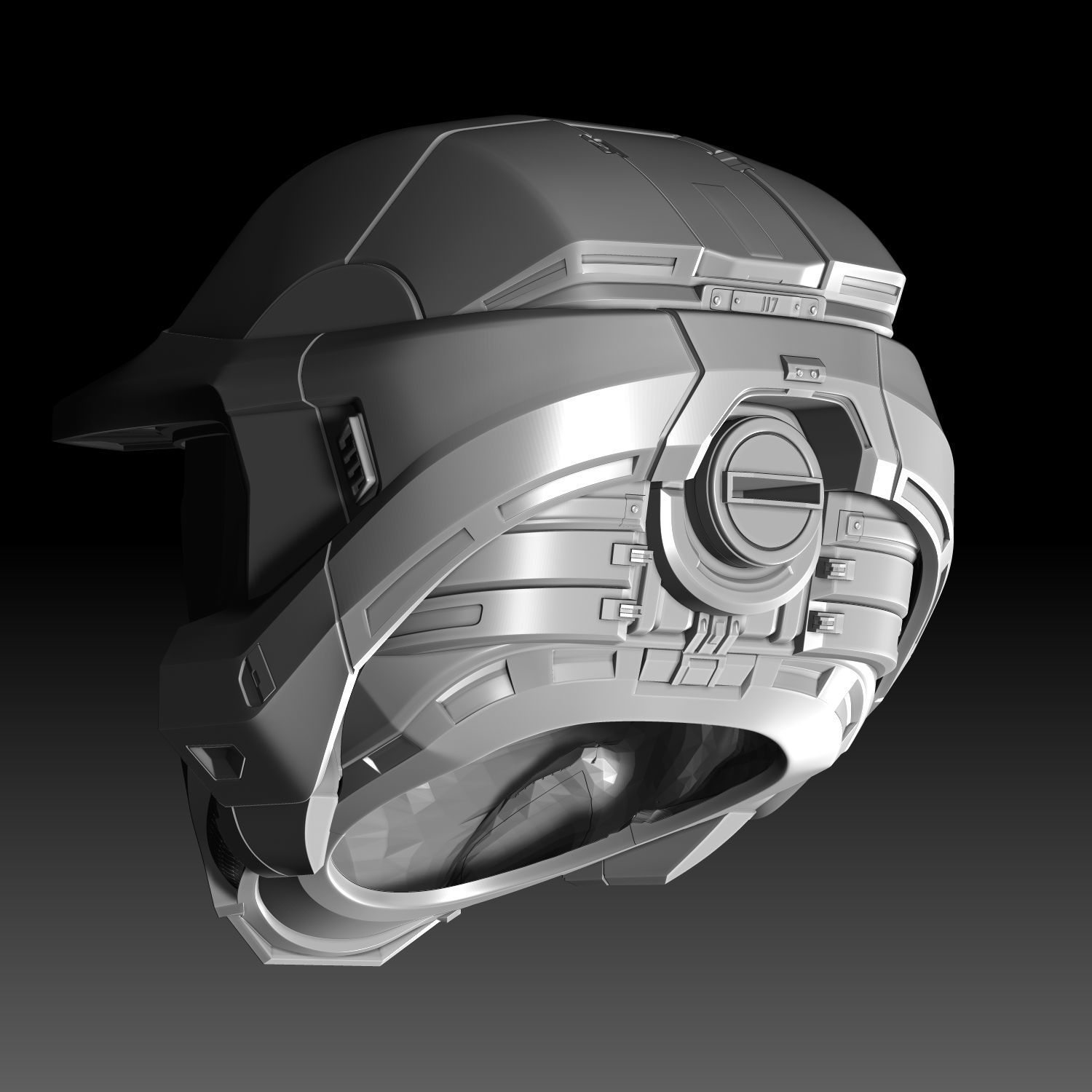 Master Chief Helmet Halo Infinite Fanmade 3D Printable Model 3D print model_3