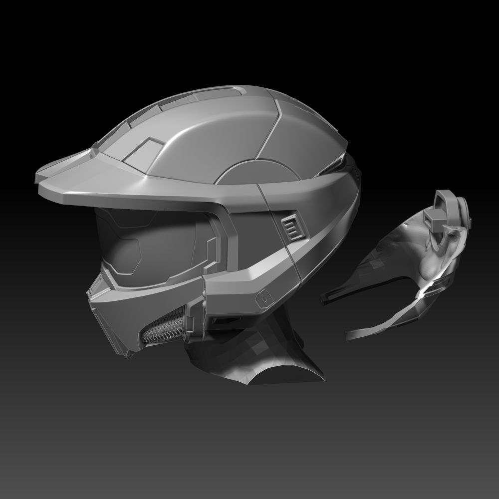 Master Chief Helmet Halo Infinite Fanmade 3D Printable Model 3D print model_6