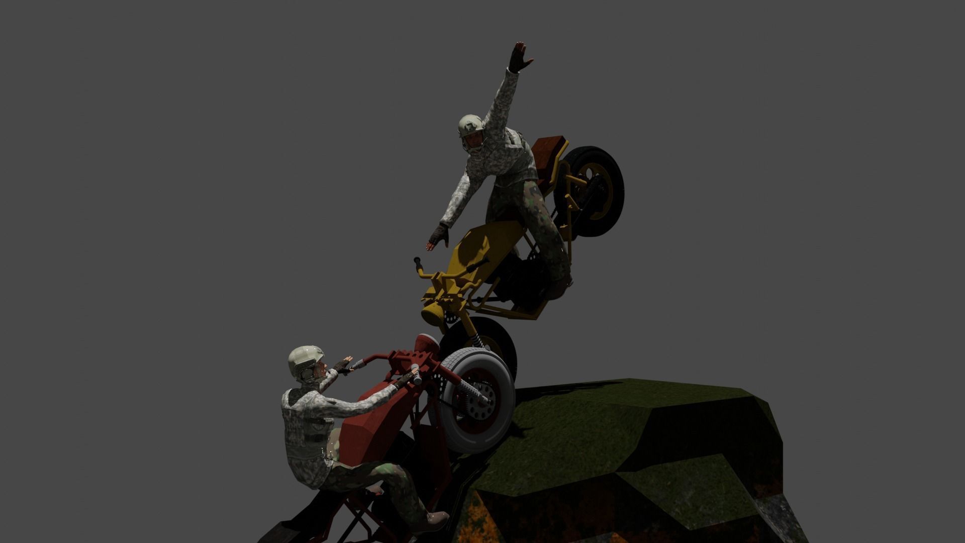 Apocalypse All Wheel Drive Terrain MotorCycle 3D model_7