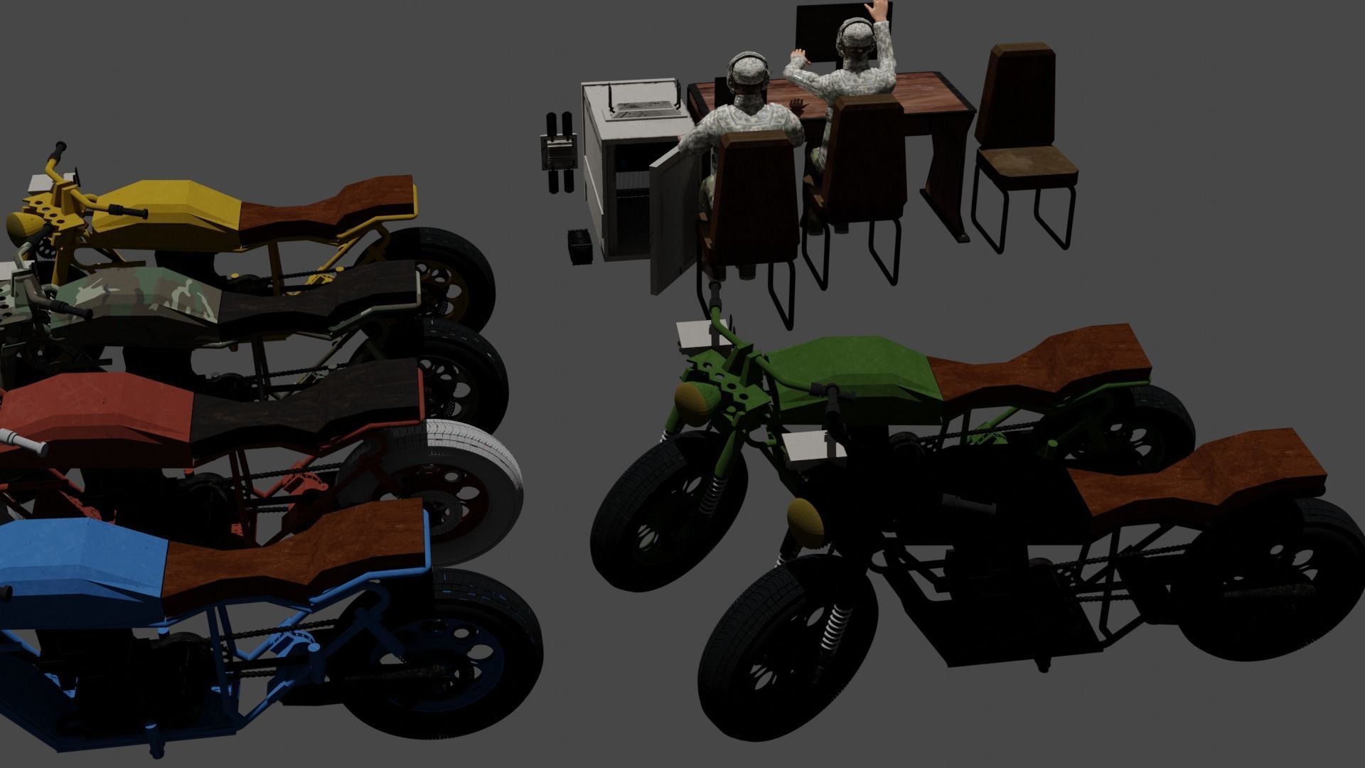 Apocalypse All Wheel Drive Terrain MotorCycle 3D model_6