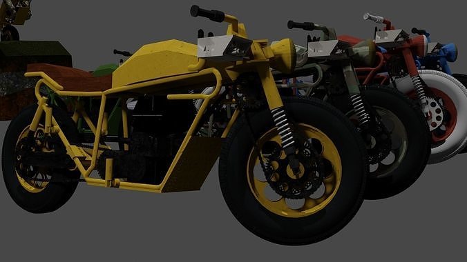 Apocalypse All Wheel Drive Terrain MotorCycle 3D model