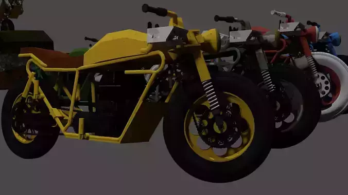 Apocalypse All Wheel Drive Terrain MotorCycle 3D model