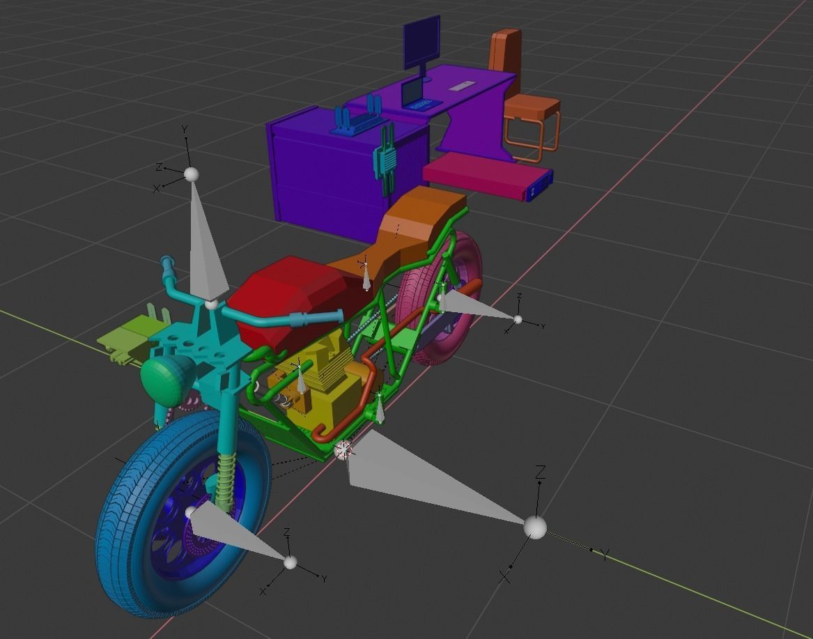 Apocalypse All Wheel Drive Terrain MotorCycle 3D model_1