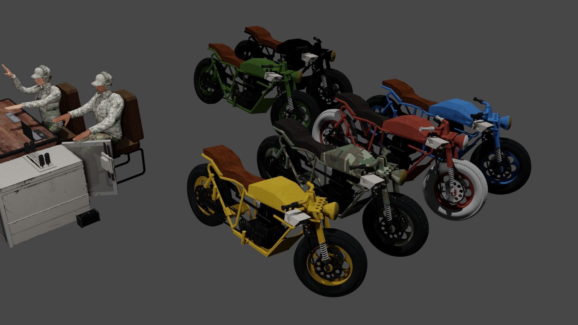 Apocalypse All Wheel Drive Terrain MotorCycle 3D model_5