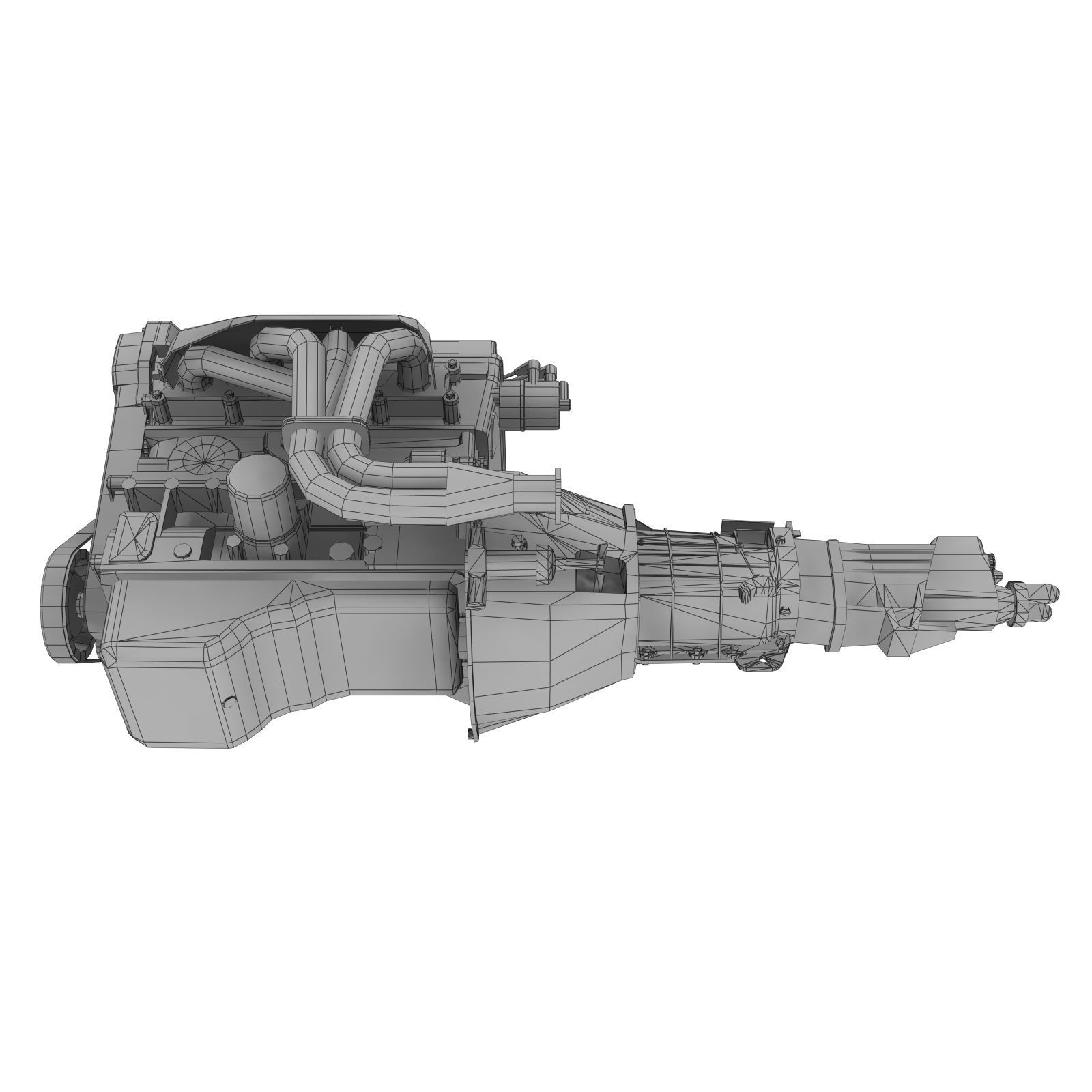 Toyota 4AGE Blacktop 20v engine Low-poly 3D model_12