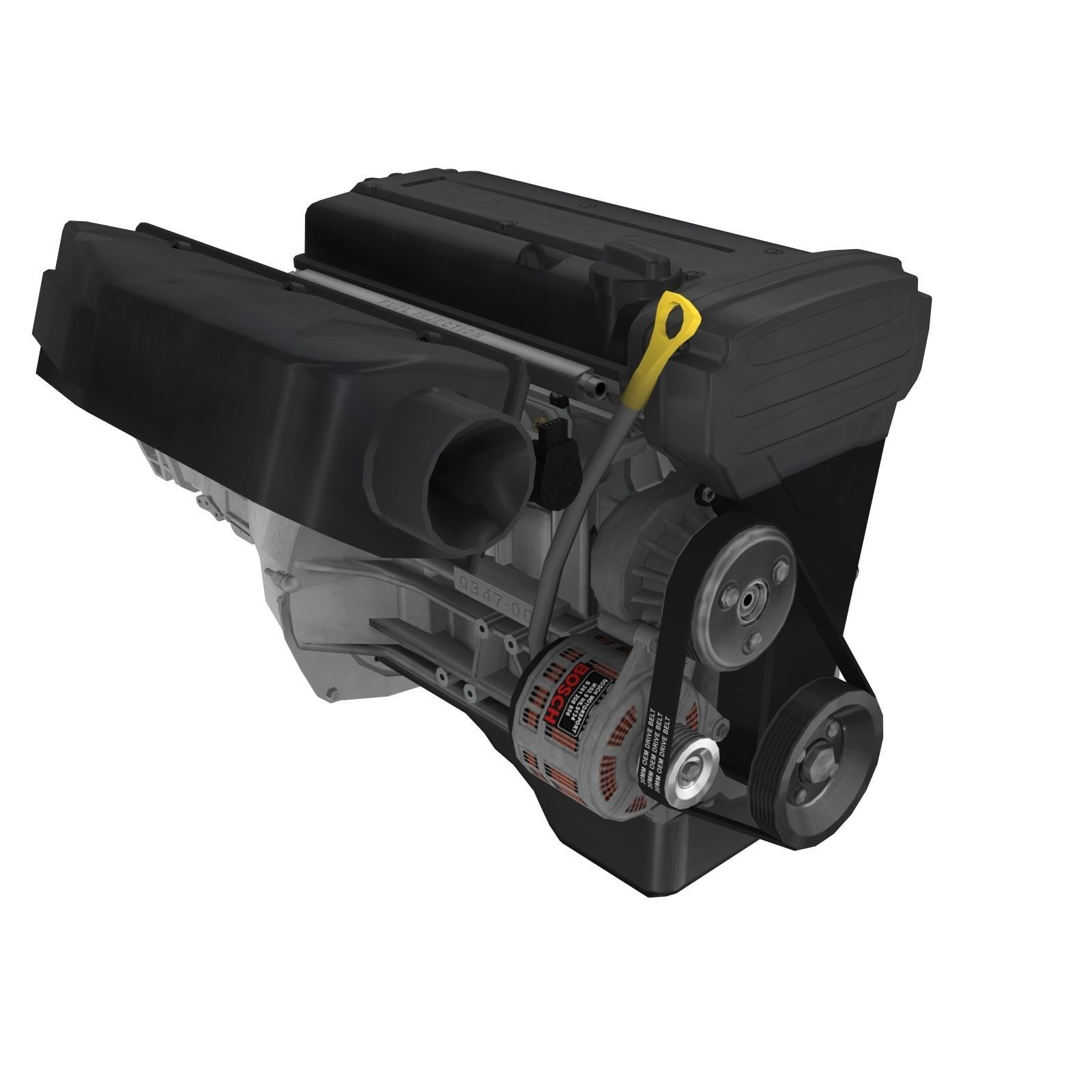 Toyota 4AGE Blacktop 20v engine Low-poly 3D model_4
