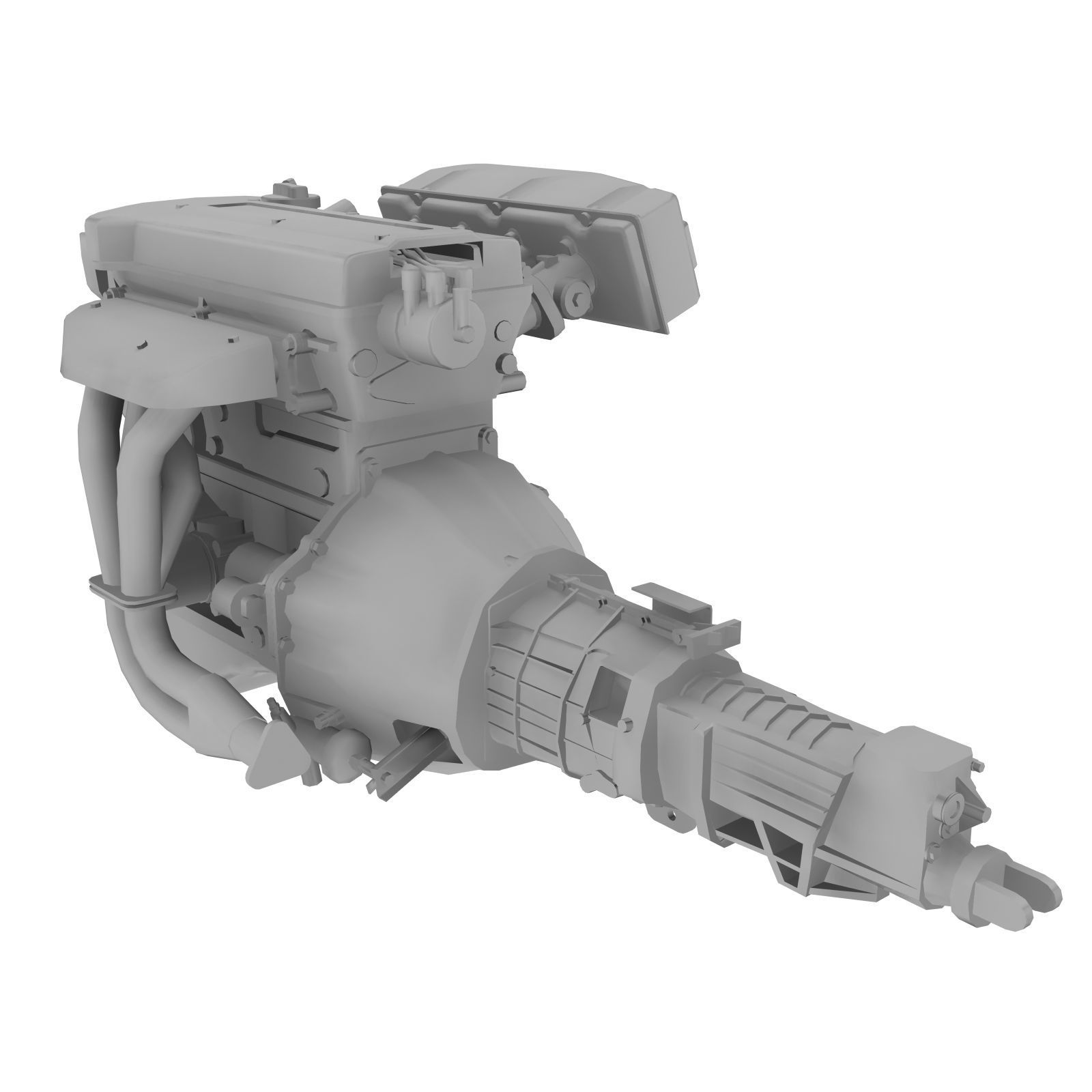 Toyota 4AGE Blacktop 20v engine Low-poly 3D model_8