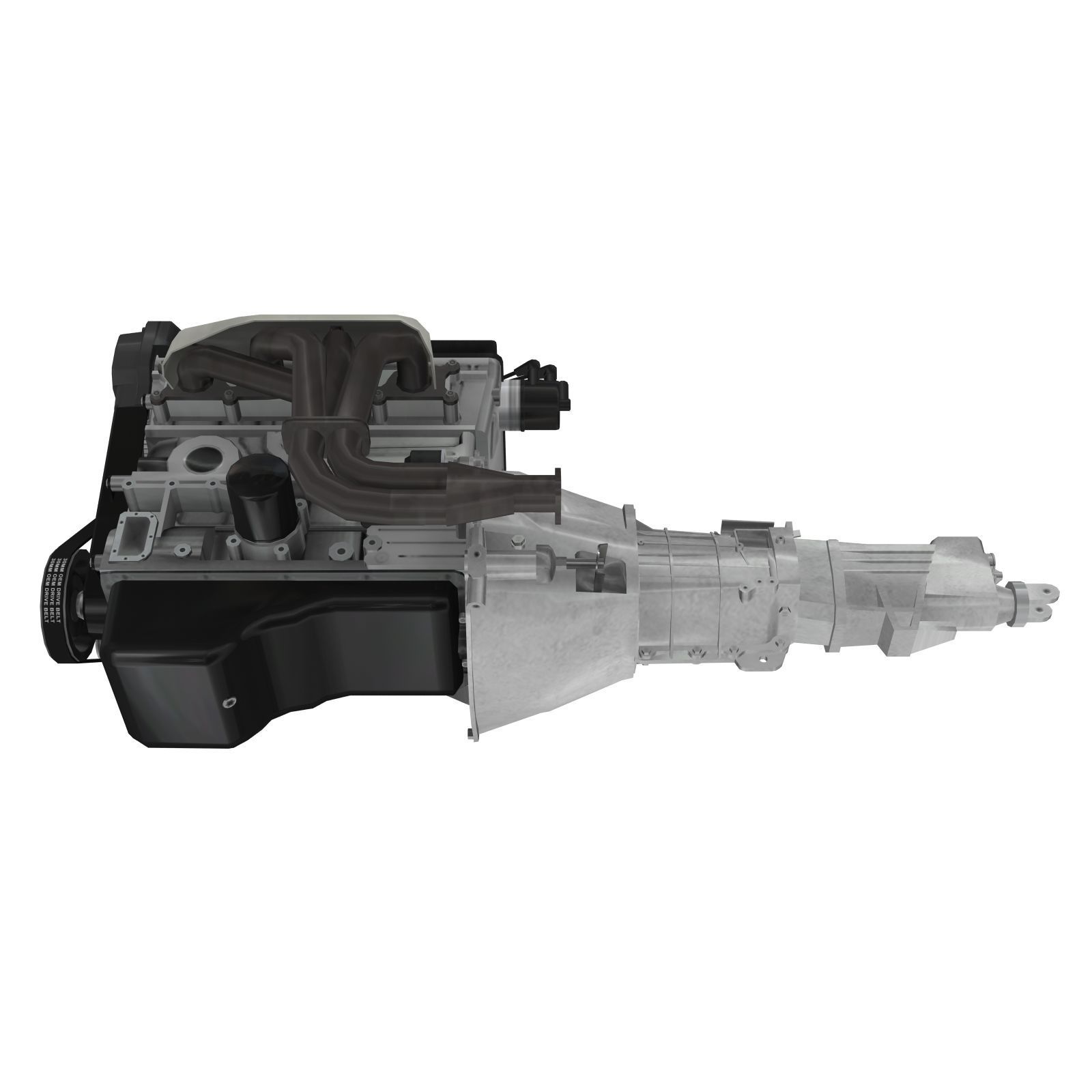 Toyota 4AGE Blacktop 20v engine Low-poly 3D model_10
