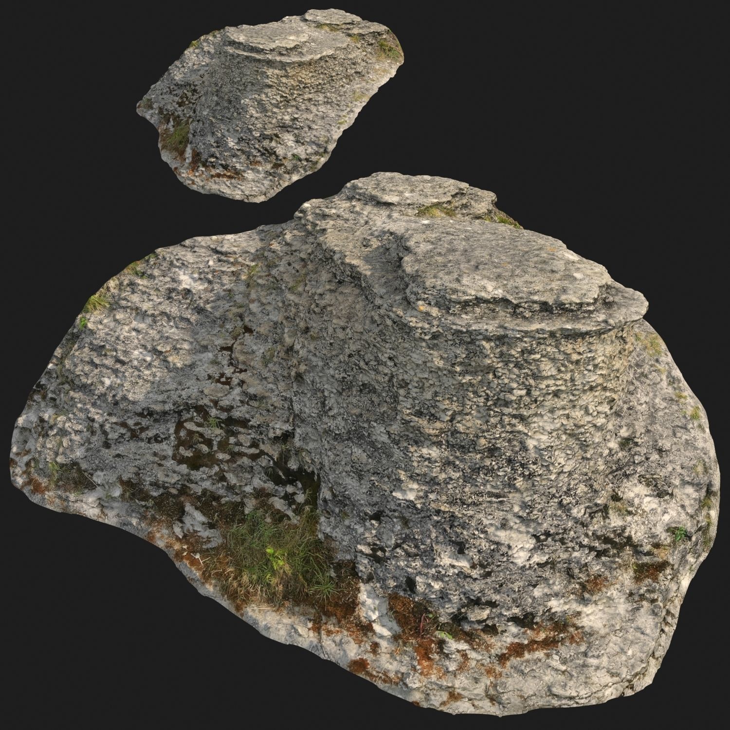 Stones rocks eroded rauk collection 3D model_6
