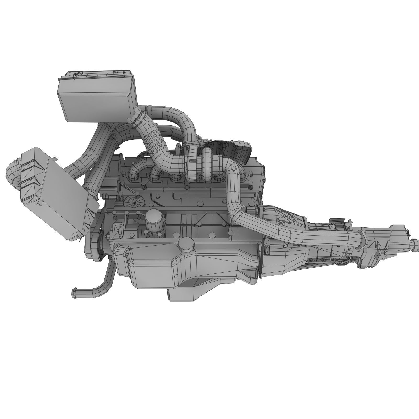 Nissan RB20DETR engine Low-poly 3D model_12