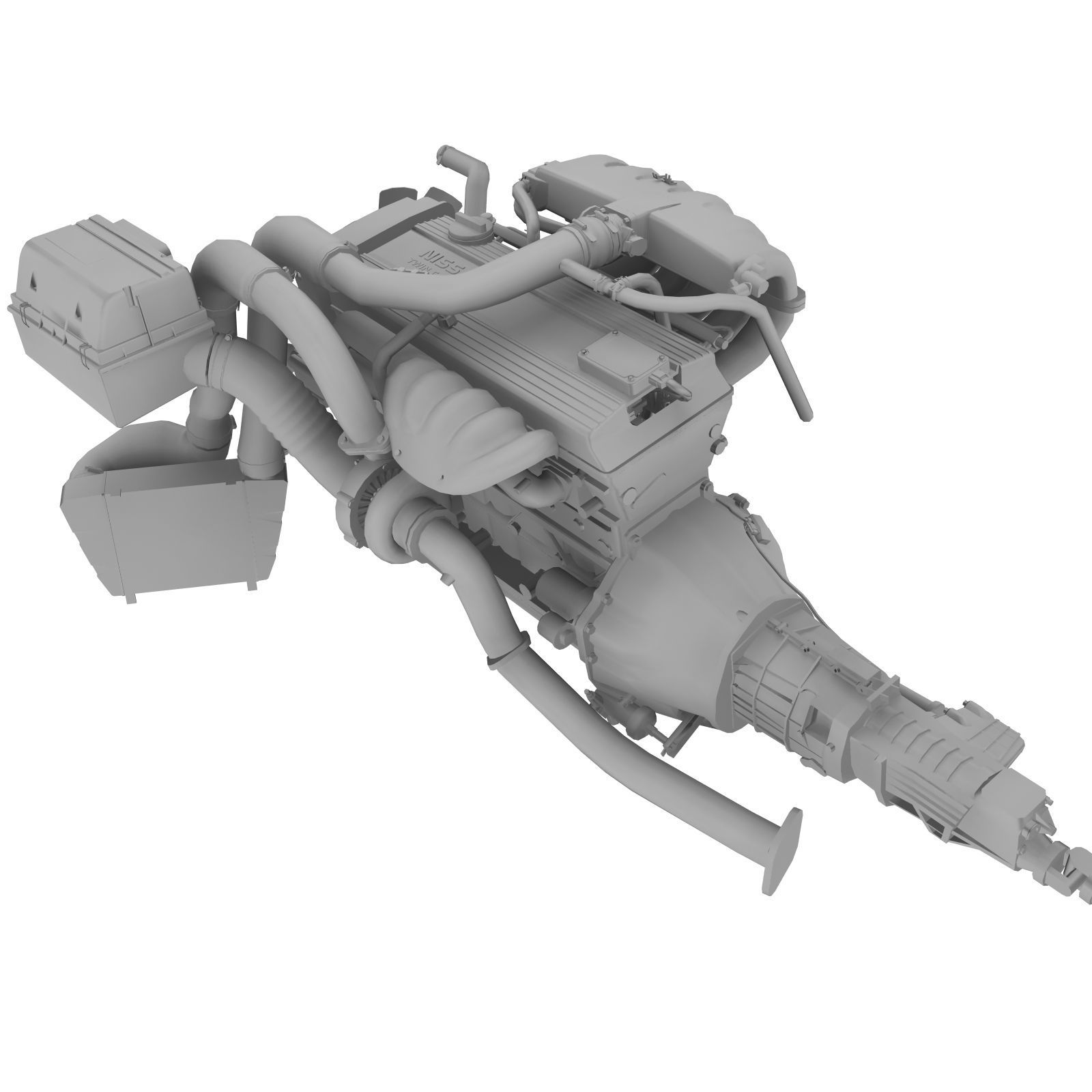 Nissan RB20DETR engine Low-poly 3D model_8