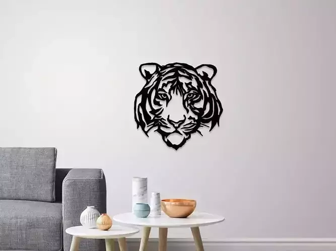 Tiger face wall decoration