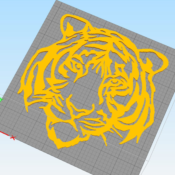 Tiger face wall decoration 3D print model_1