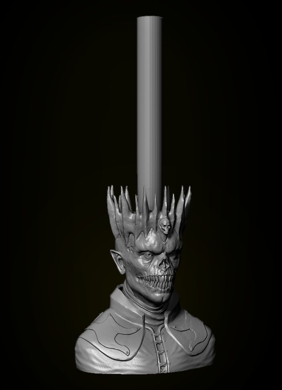 Pen Holder Sculpture Statue 3D print model_1