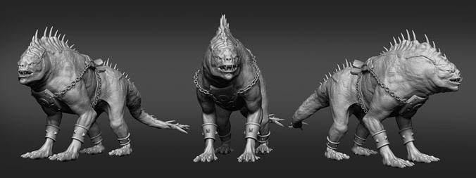 Orc Creature Sculpture Statue 3D print model