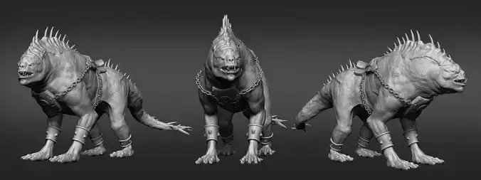 Orc Creature Sculpture Statue 3D print model