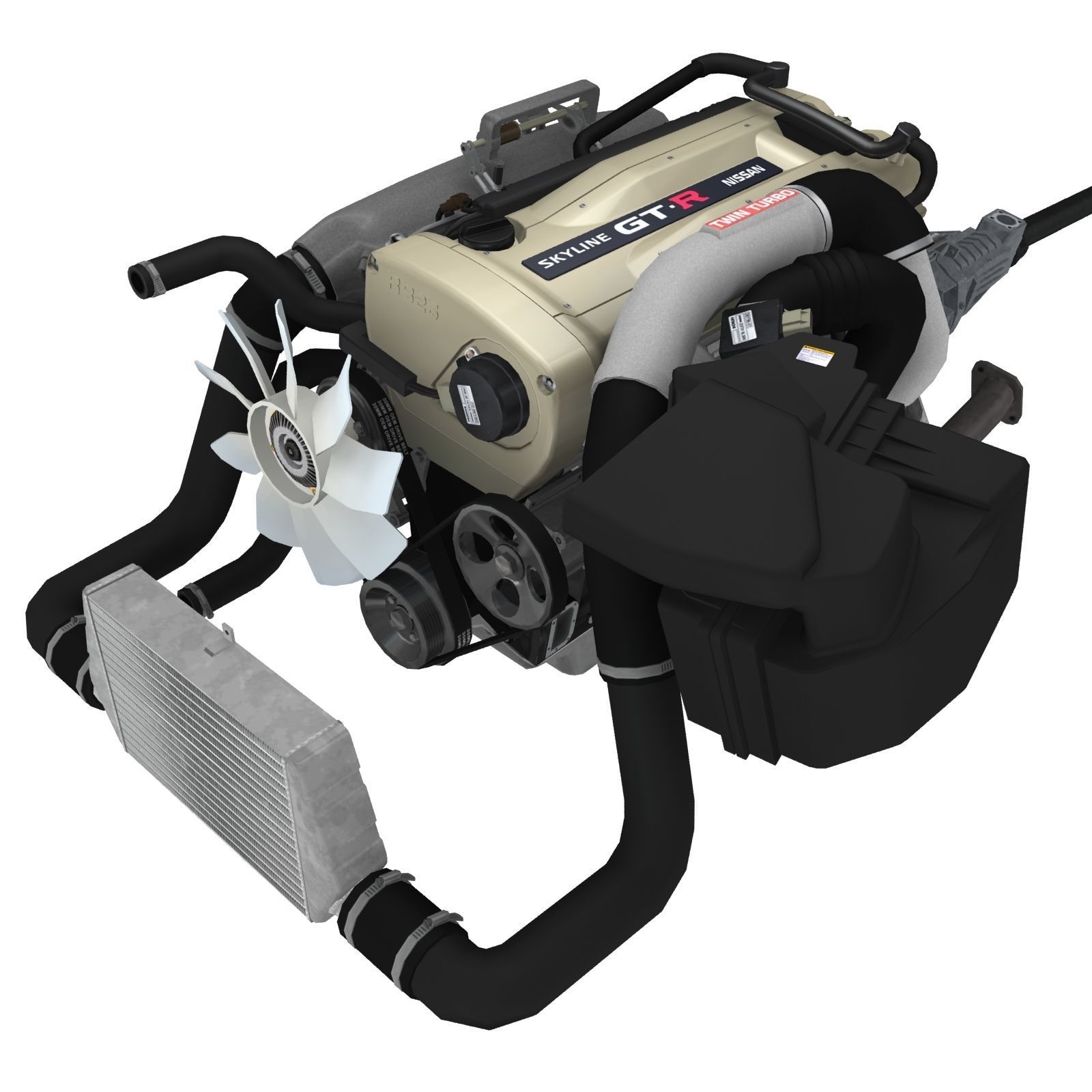 RB26 N1エンジン 3D model Nissan RB26DETT N1 Spec Nur engine VR / AR / low-poly