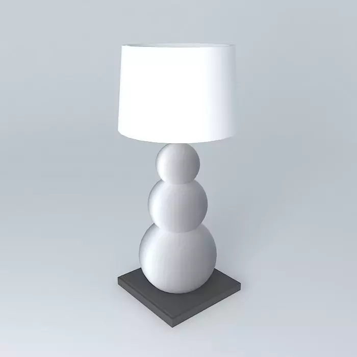Lamp lamp metallic Support and Dome Milky Free 3D model