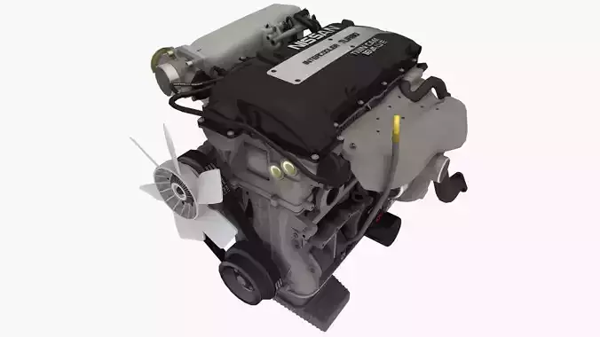 Nissan SR20DET Notch Top  engine Low-poly 3D model
