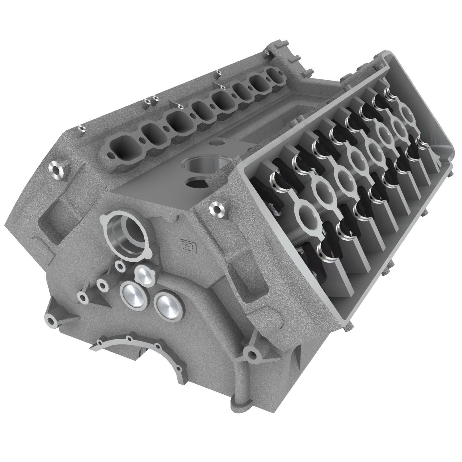 Bugatti Veyron W16 engine Low-poly 3D model_24