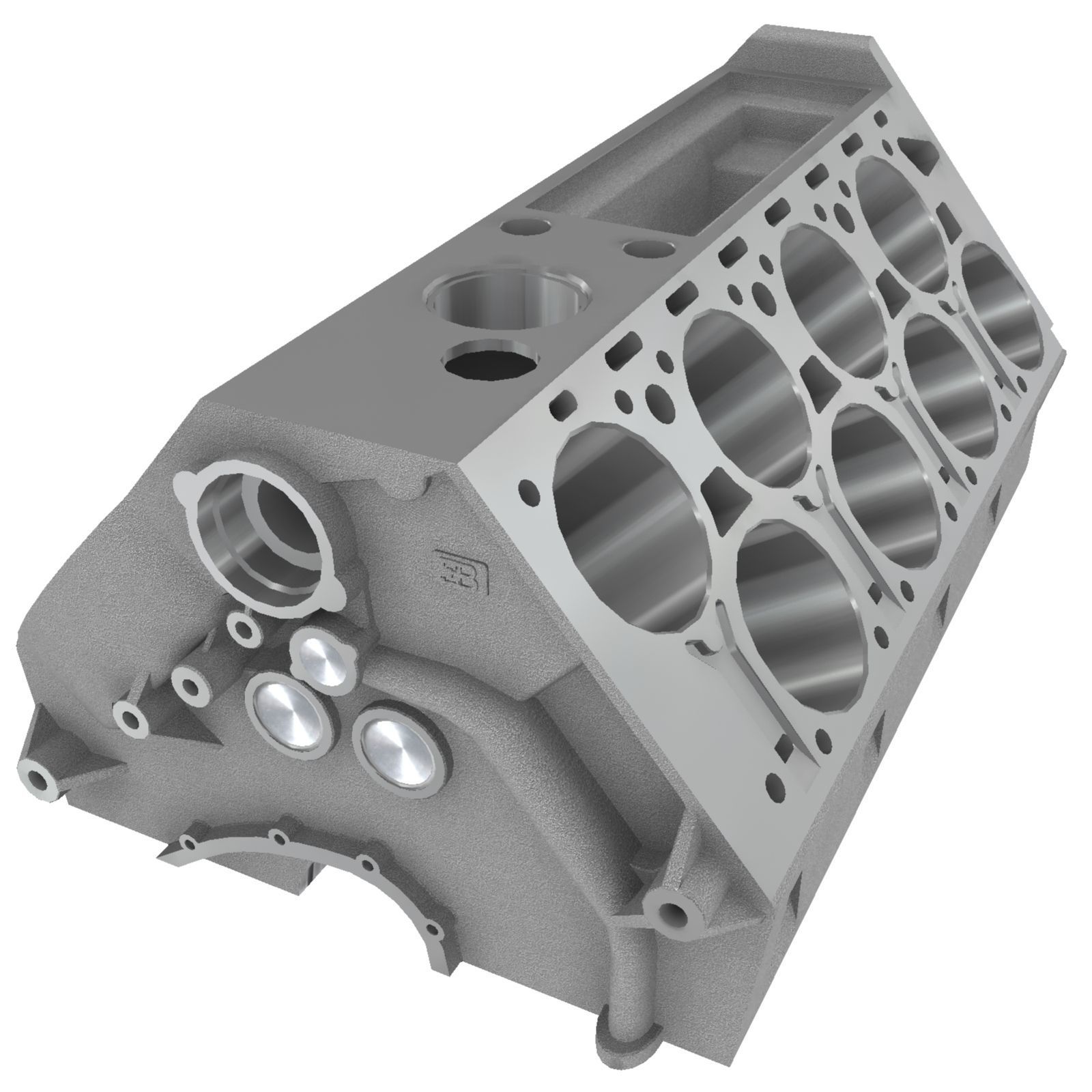 Bugatti Veyron W16 engine Low-poly 3D model_23