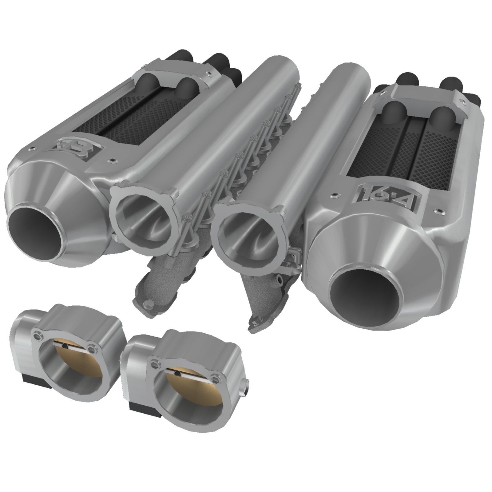 Bugatti Veyron W16 engine Low-poly 3D model_22