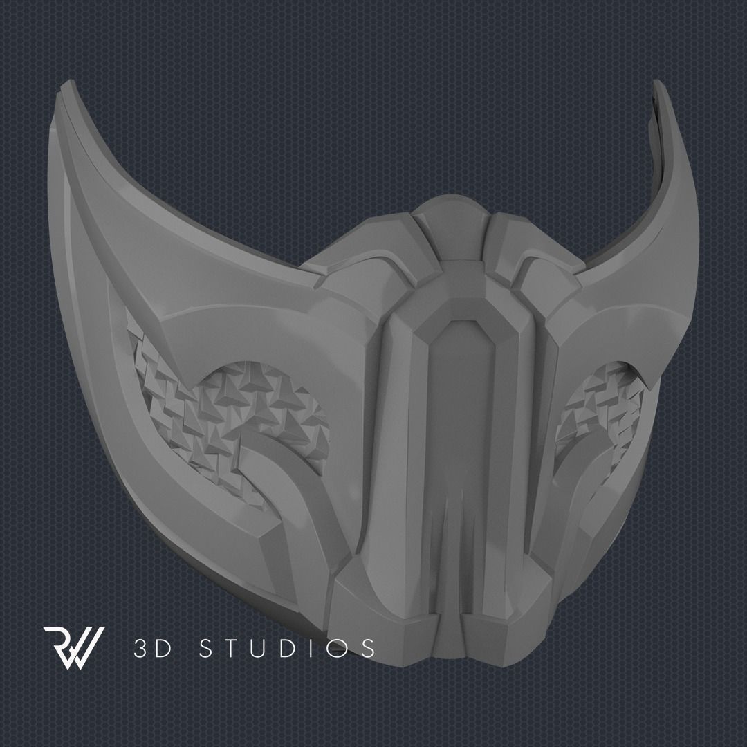 MK11 Sub-Zero Mask V1 - STL File 3D print model_3